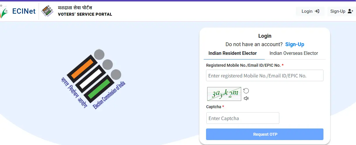 Voter ID Card Correction Online