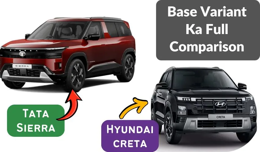 Tata Sierra vs Creta Base Variant
